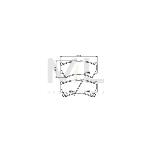 Hella 8DB 355 017-031 Brake Pad Set With Acoustic Wear Warning