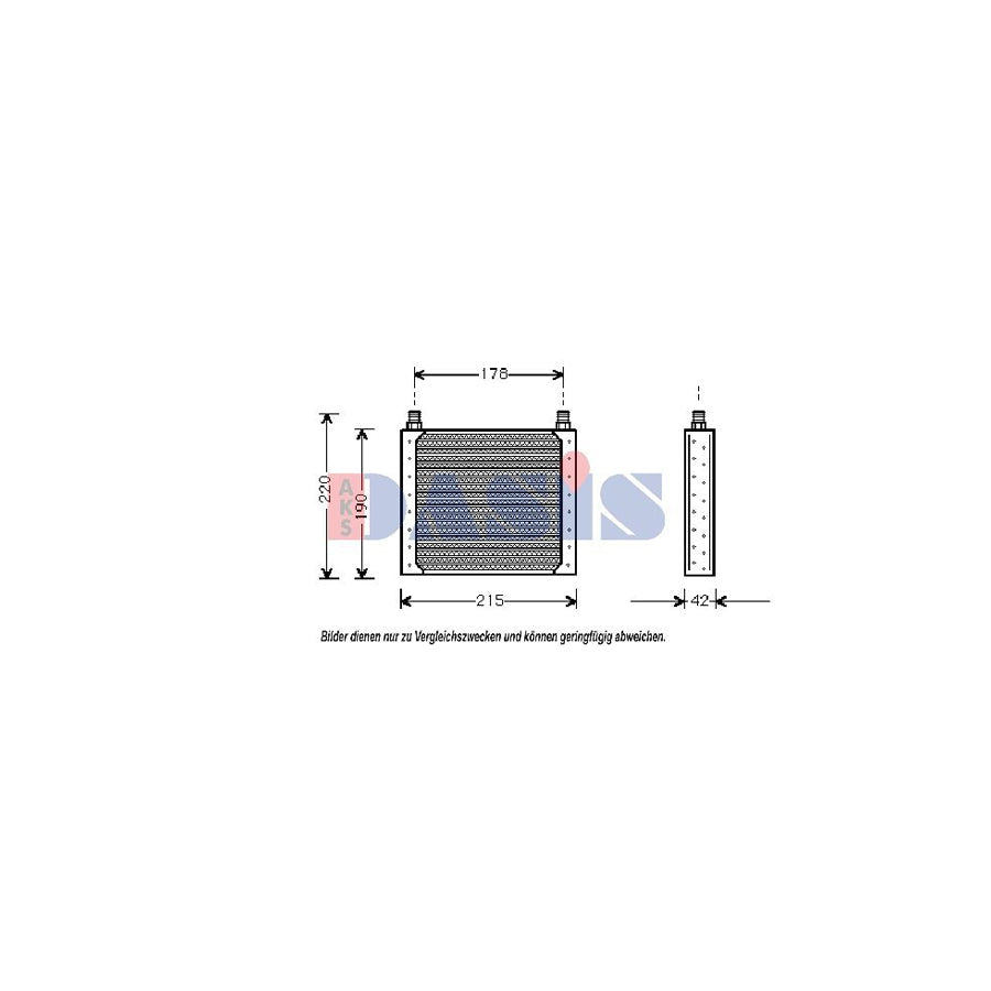 AKS Dasis 186100N Engine Oil Cooler