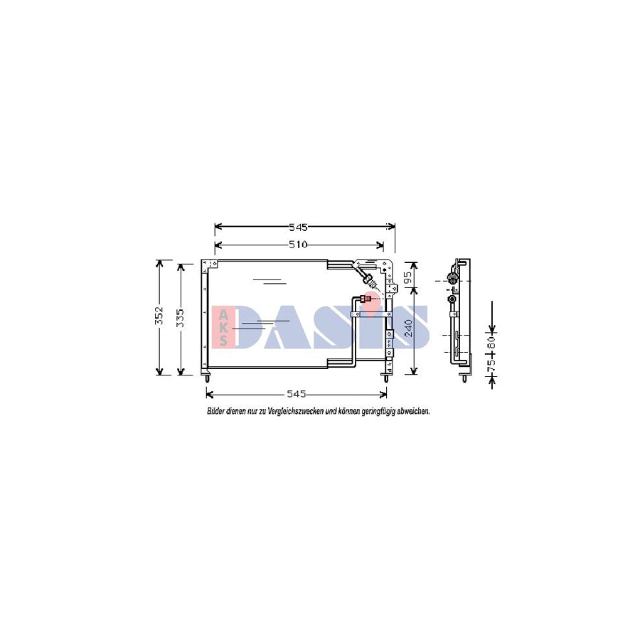 AKS Dasis 112030N Air Conditioning Condenser for Mazda 323