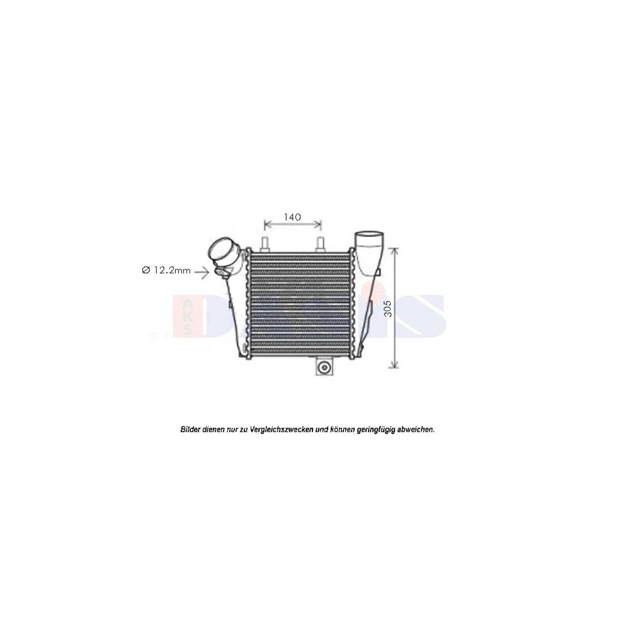 AKS Dasis 487036N Intercooler for Audi A8 D4 (4H2, 4H8, 4Hc, 4Hl)