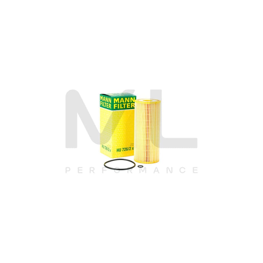 MANN-FILTER HU 726/2 x Oil Filter with seal, Filter Insert