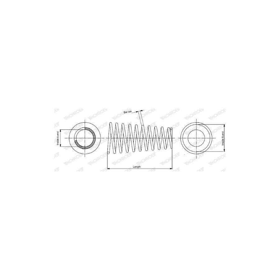 Monroe Sp3704 Coil Spring for Toyota Avensis Verso (M2)