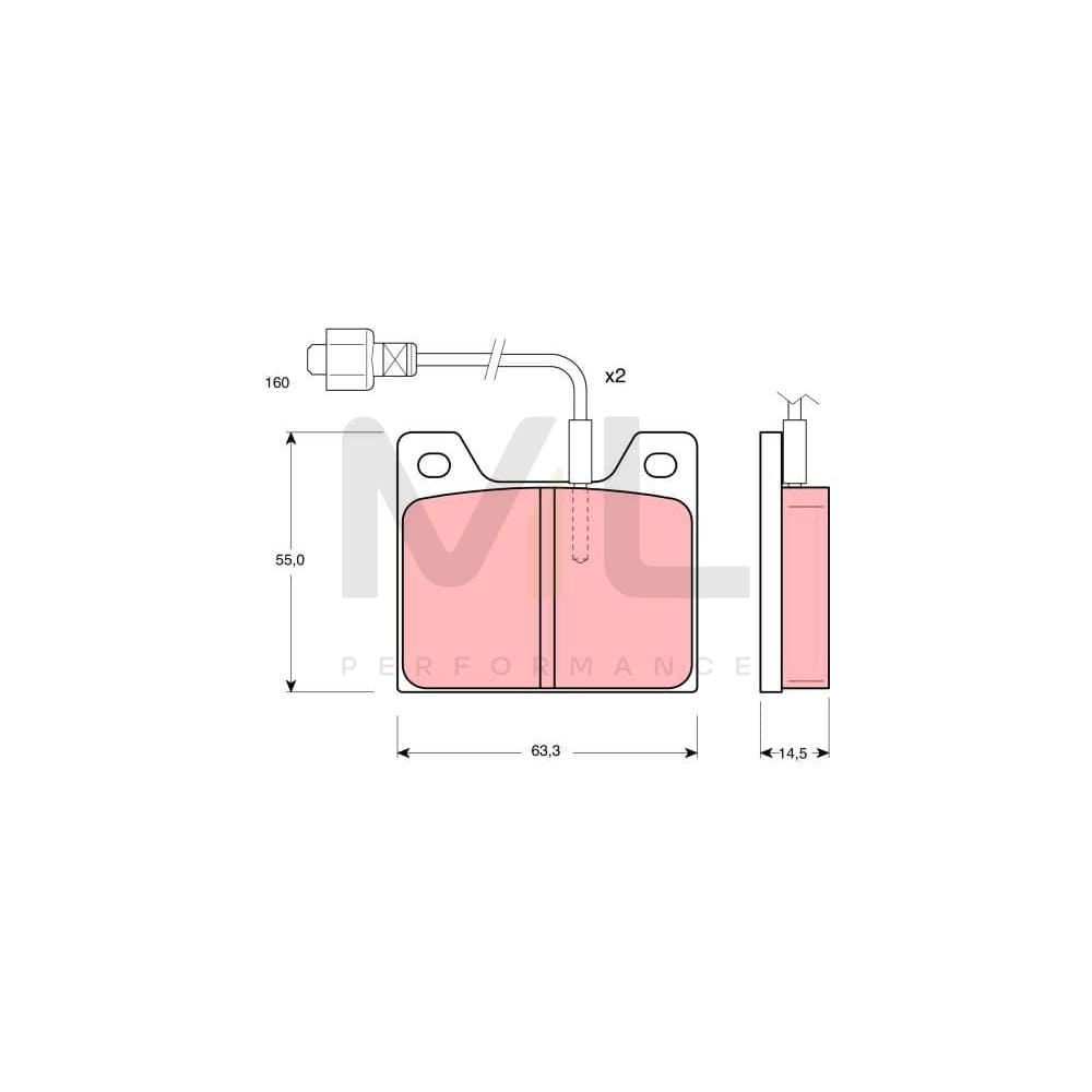 TRW Gdb627 Brake Pad Set Incl. Wear Warning Contact | ML Performance Car Parts