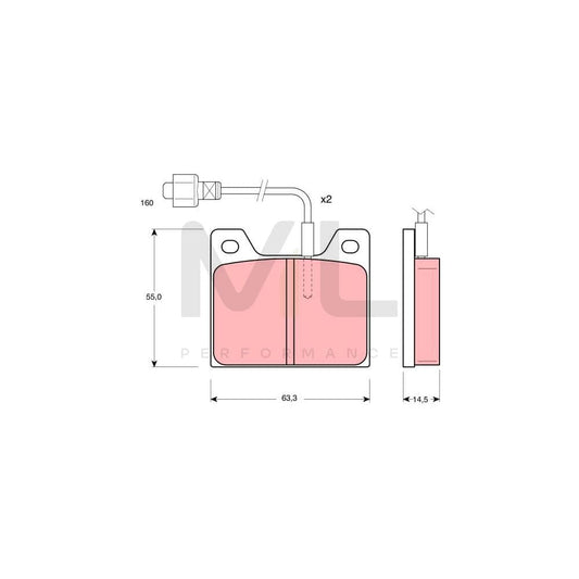 TRW Gdb627 Brake Pad Set Incl. Wear Warning Contact | ML Performance Car Parts
