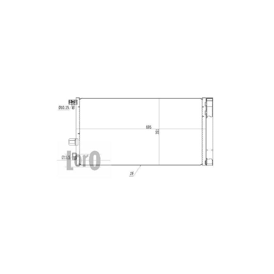 Abakus 0420160036 Air Conditioning Condenser for Renault Fluence (L3_)