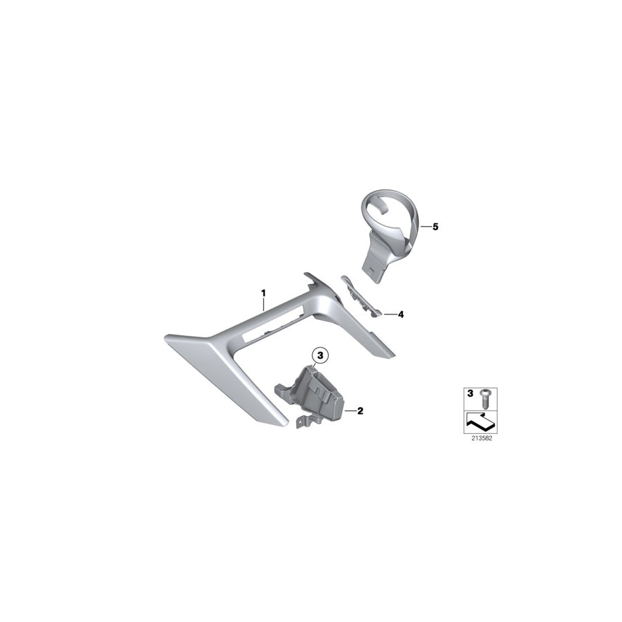 Genuine BMW 51162993659 E84 Cover, Cup Holder SCHWARZ (Inc. X1 20iX, X1 18i & X1 16i) | ML Performance US Car Parts