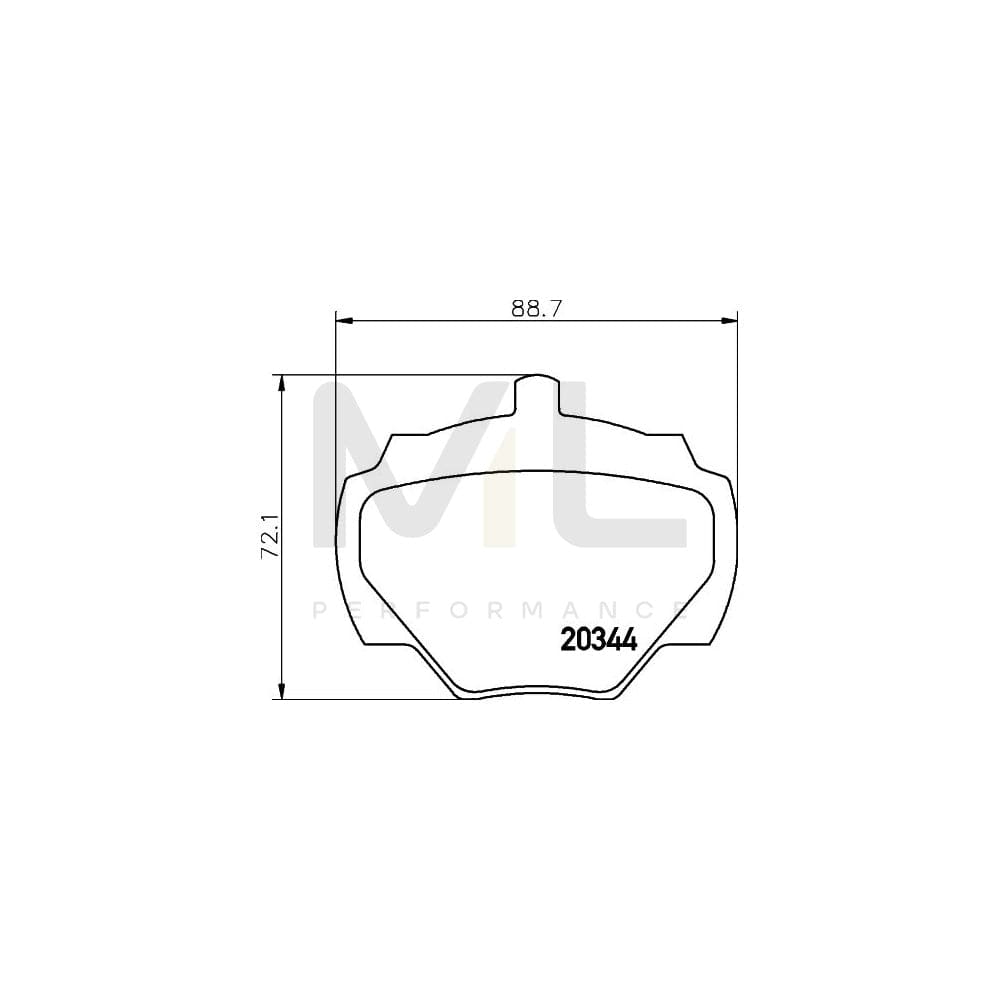 Hella 8DB 355 005-791 Brake Pad Set Not Prepared For Wear Indicator
