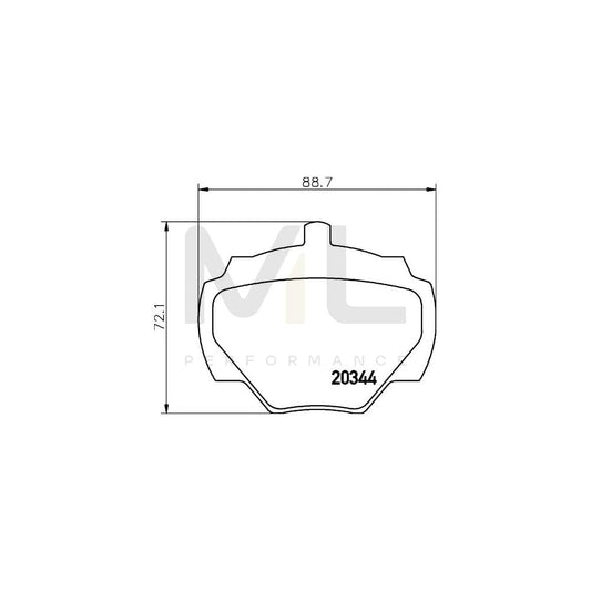 Hella 8DB 355 005-791 Brake Pad Set Not Prepared For Wear Indicator