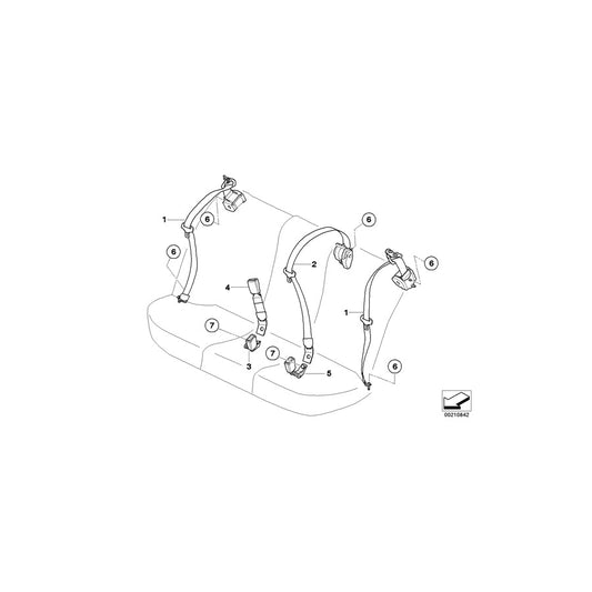 Genuine BMW 72119168380 E60 E61 Lower Belt Rear Center CREAMBEIGE (Inc. 530xd, 520i & M5) | ML Performance US Car Parts