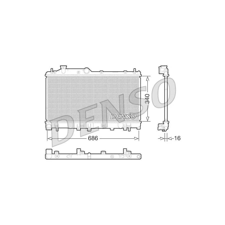 DENSO DRM36013 Engine Radiator for Subaru Legacy