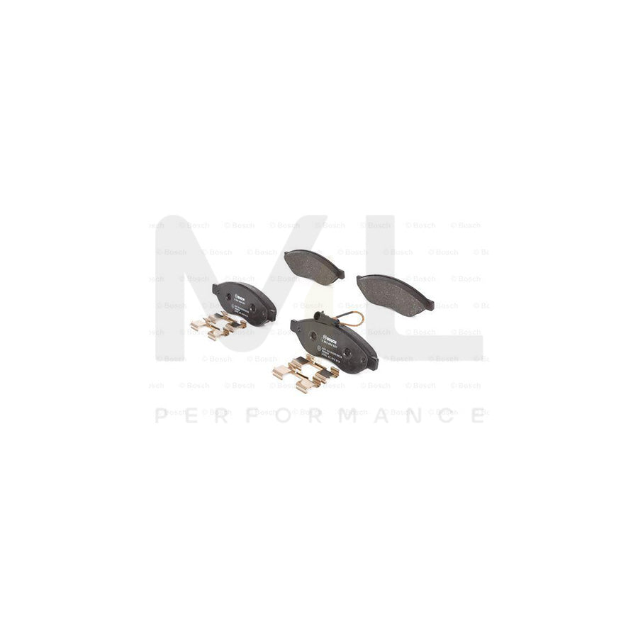 Bosch 0986494581 Brake Pad Set With Integrated Wear Sensor, With Anti-Squeak Plate, With Bolts/Screws, With Mounting Manual, With Accessories, With Spring BP1502 | ML Performance Car Parts