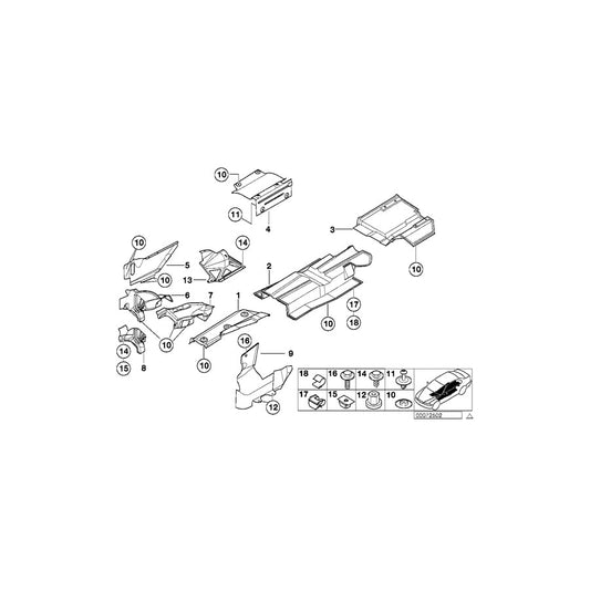 Genuine BMW 51488399575 E36 Heat Resist.Plate Right Engine Support (Inc. Z3 2.8 & Z3 M) | ML Performance US Car Parts