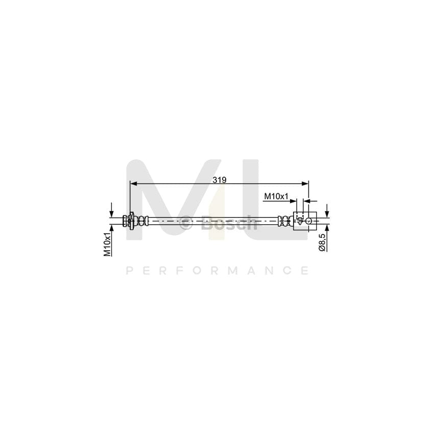 BOSCH 1 987 481 838 Brake Hose for NISSAN 350 Z 319mm | ML Performance Car Parts