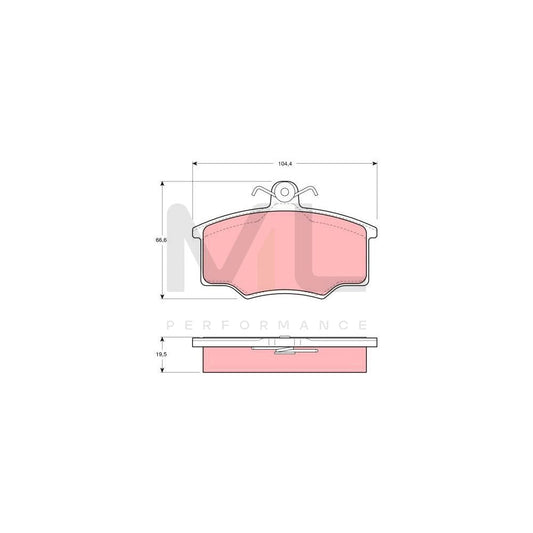 TRW Gdb863 Brake Pad Set For Volvo 340-360 Not Prepared For Wear Indicator, With Brake Caliper Screws, With Accessories | ML Performance Car Parts