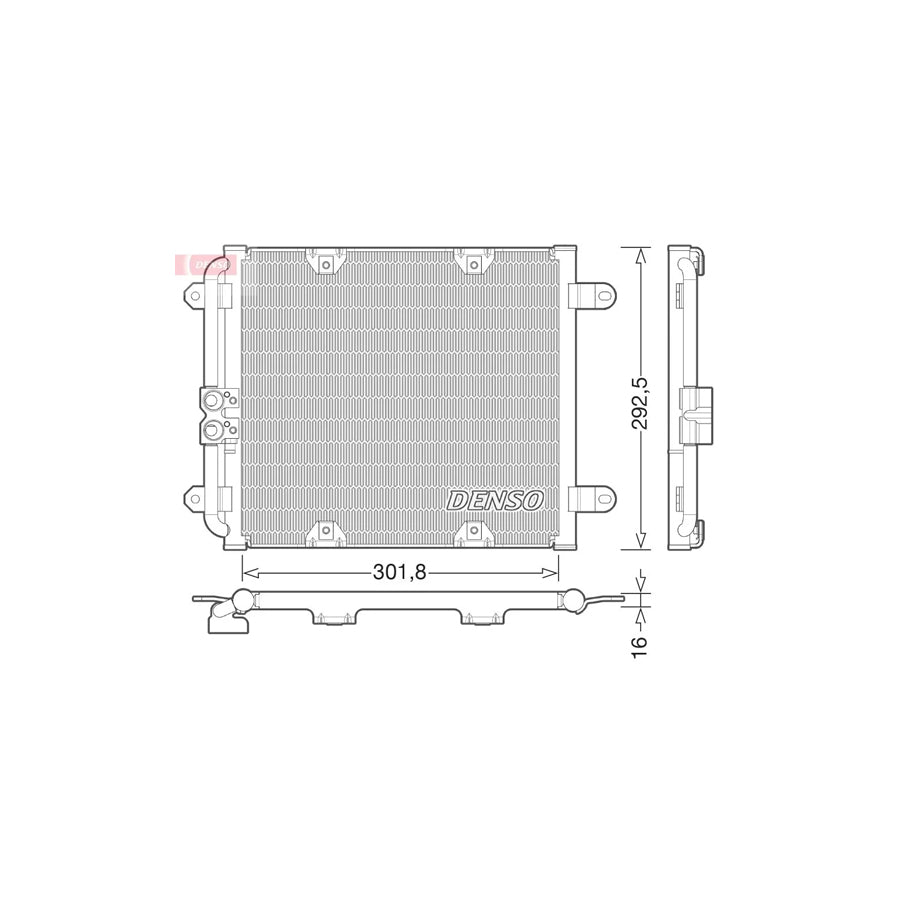 DENSO DCN02028 Air Conditioning Condenser for Audi R8