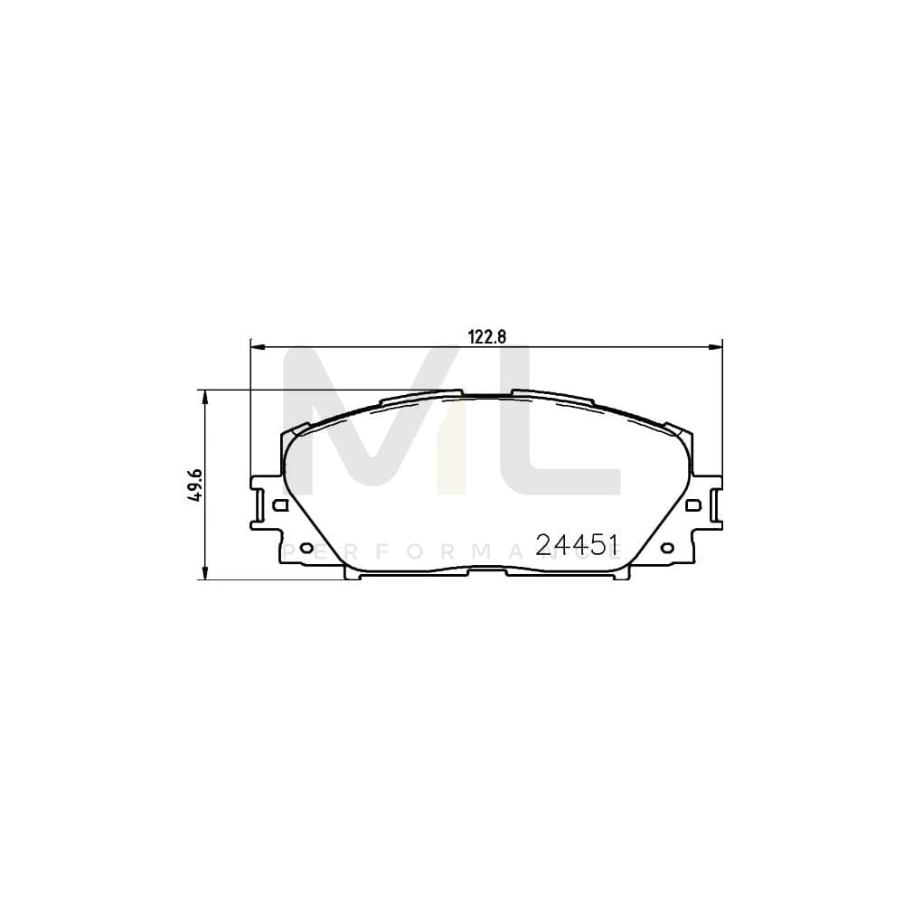 Hella 8DB 355 014-311 Brake Pad Set Not Prepared For Wear Indicator
