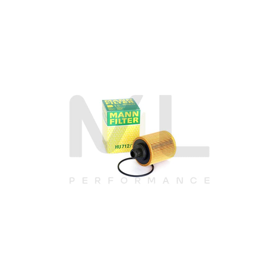 MANN-FILTER HU 712/7 x Oil Filter with seal, Filter Insert