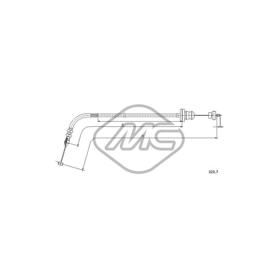 Metalcaucho 82120 Throttle Cable