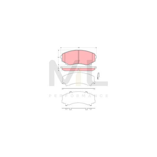TRW Gdb3326 Brake Pad Set For Mazda Mpv Ii (Lw) With Acoustic Wear Warning, With Accessories | ML Performance Car Parts