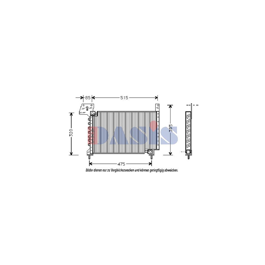 AKS Dasis 112040N Air Conditioning Condenser for Mazda 626