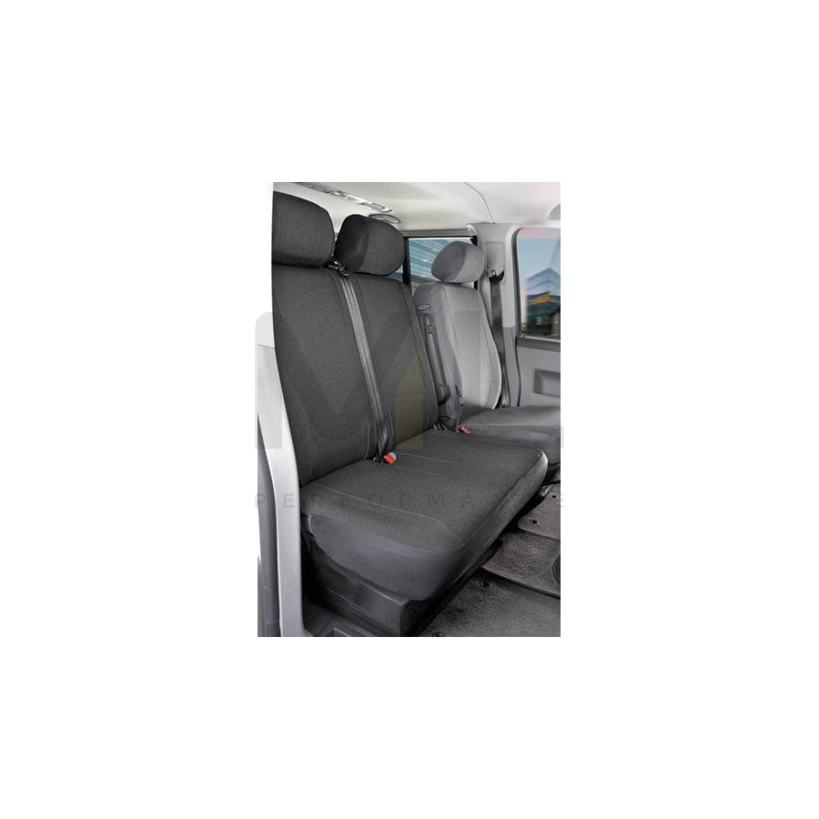 WALSER 10456 Car seat cover for VW TRANSPORTER Grey, Polyester, Rear