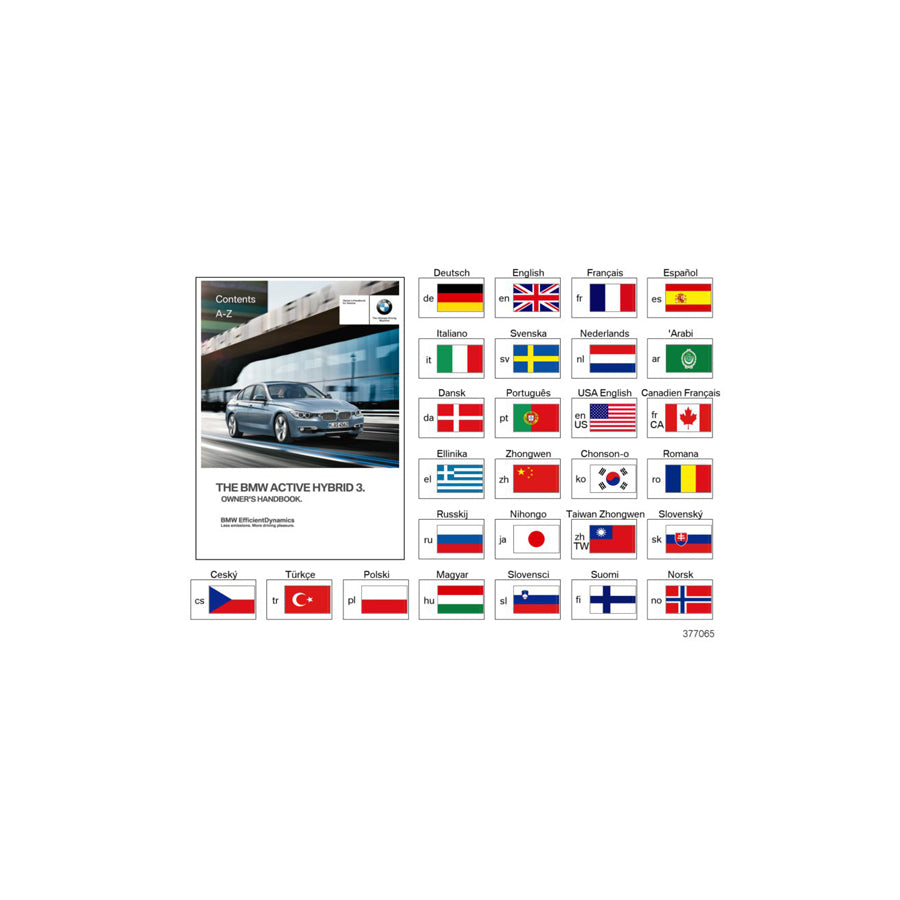 Genuine BMW 01402926555 Owner's Manual For F30 Hybrid ES (Inc. Hybrid 3) | ML Performance US Car Parts