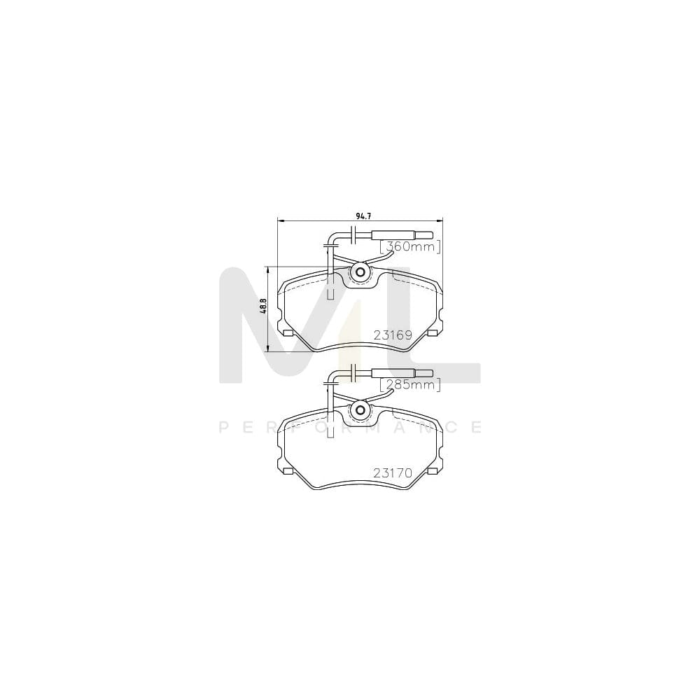 Hella 8DB 355 018-401 Brake Pad Set With Integrated Wear Warning Contact, With Brake Caliper Screws