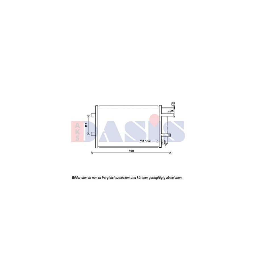 AKS Dasis 112042N Air Conditioning Condenser for Mazda 6