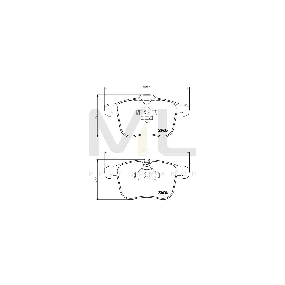 Hella 8DB 355 009-431 Brake Pad Set Prepared For Wear Indicator, With Accessories
