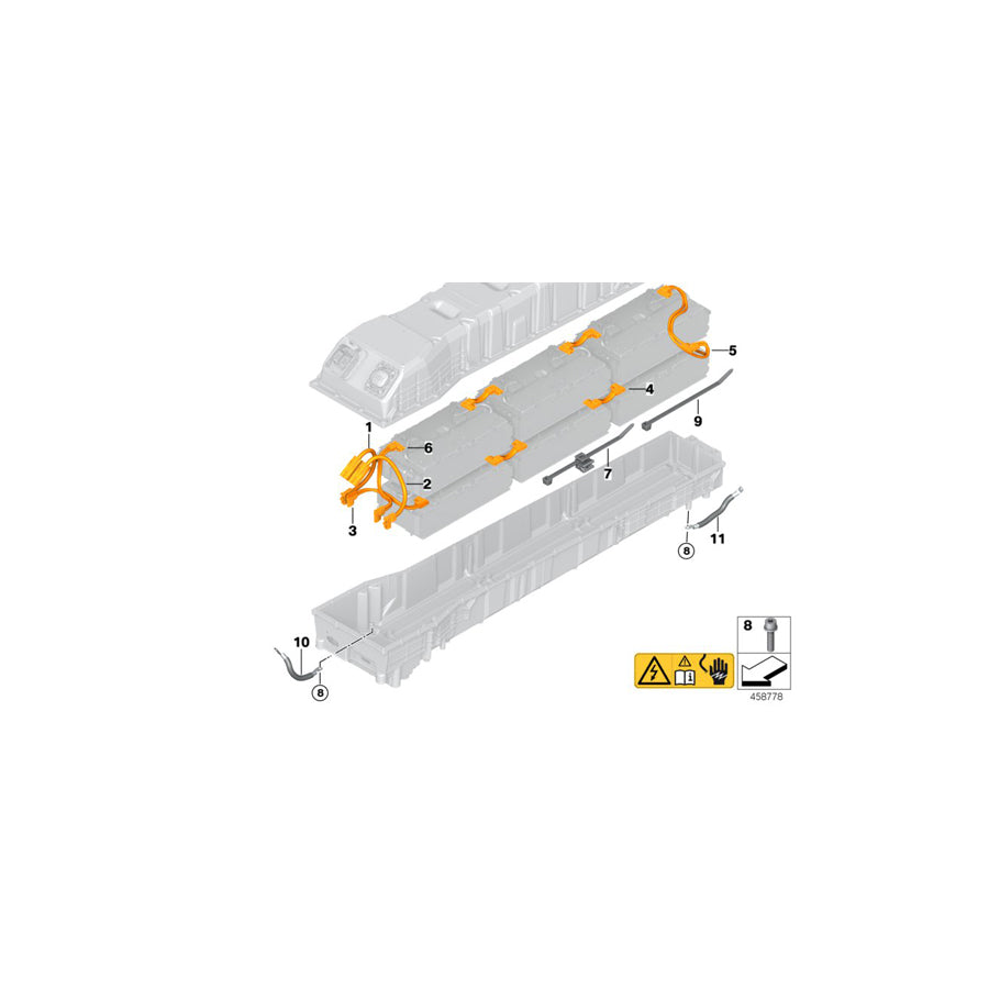 Genuine BMW 61278616713 I15 Hv Battery, Negative Cable (Inc. i8) | ML Performance US Car Parts
