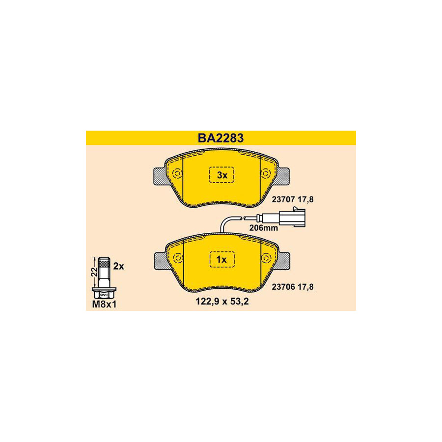 Barum Ba2283 Brake Pad Set