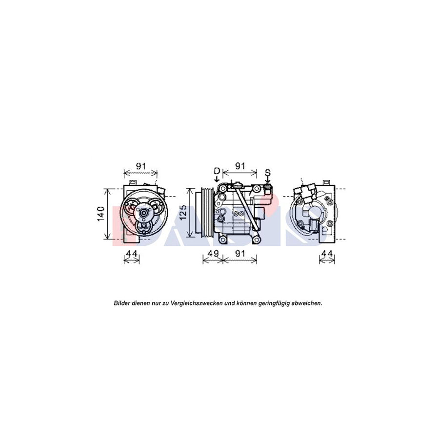 AKS Dasis 851982N Compressor, Air Conditioning