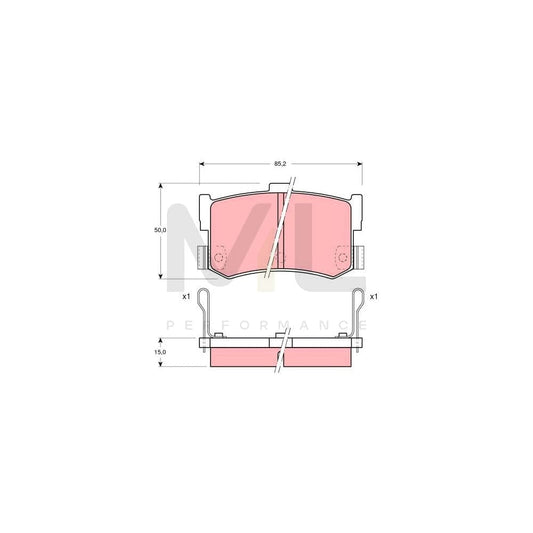 TRW Gdb994 Brake Pad Set With Acoustic Wear Warning | ML Performance Car Parts