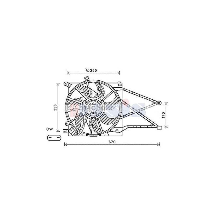 AKS Dasis 158119N Fan, Radiator