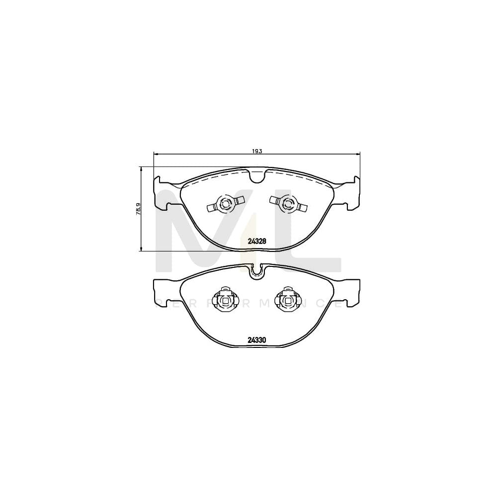 Hella 8DB 355 012-521 Brake Pad Set Prepared For Wear Indicator