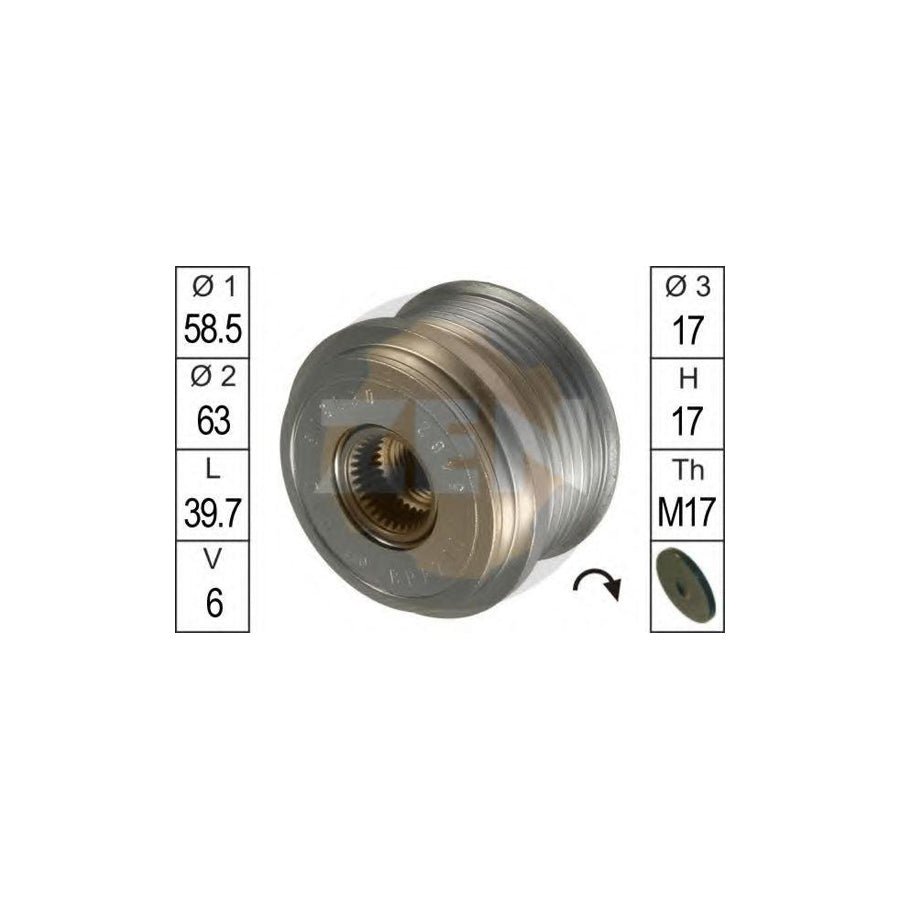 Era 219063 Alternator Freewheel Clutch