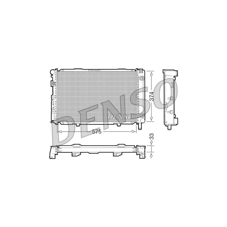 DENSO DRM17063 Engine Radiator Suitable for Mercedes-Benz 190 (W201)