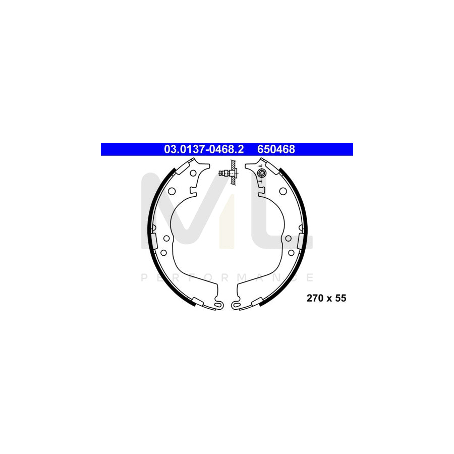 ATE 03.0137-0468.2 Brake Shoe Set without lever