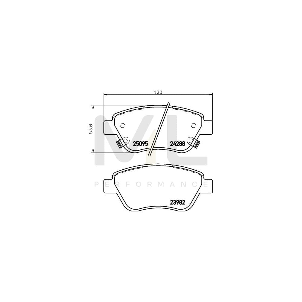 Hella 8DB 355 015-441 Brake Pad Set With Acoustic Wear Warning