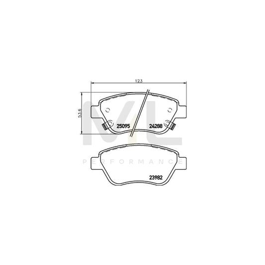 Hella 8DB 355 015-441 Brake Pad Set With Acoustic Wear Warning