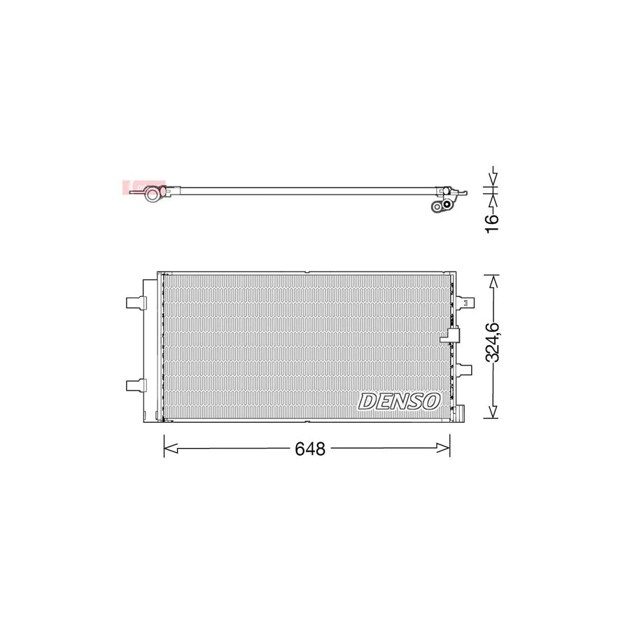 DENSO DCN02044 Air Conditioning Condenser