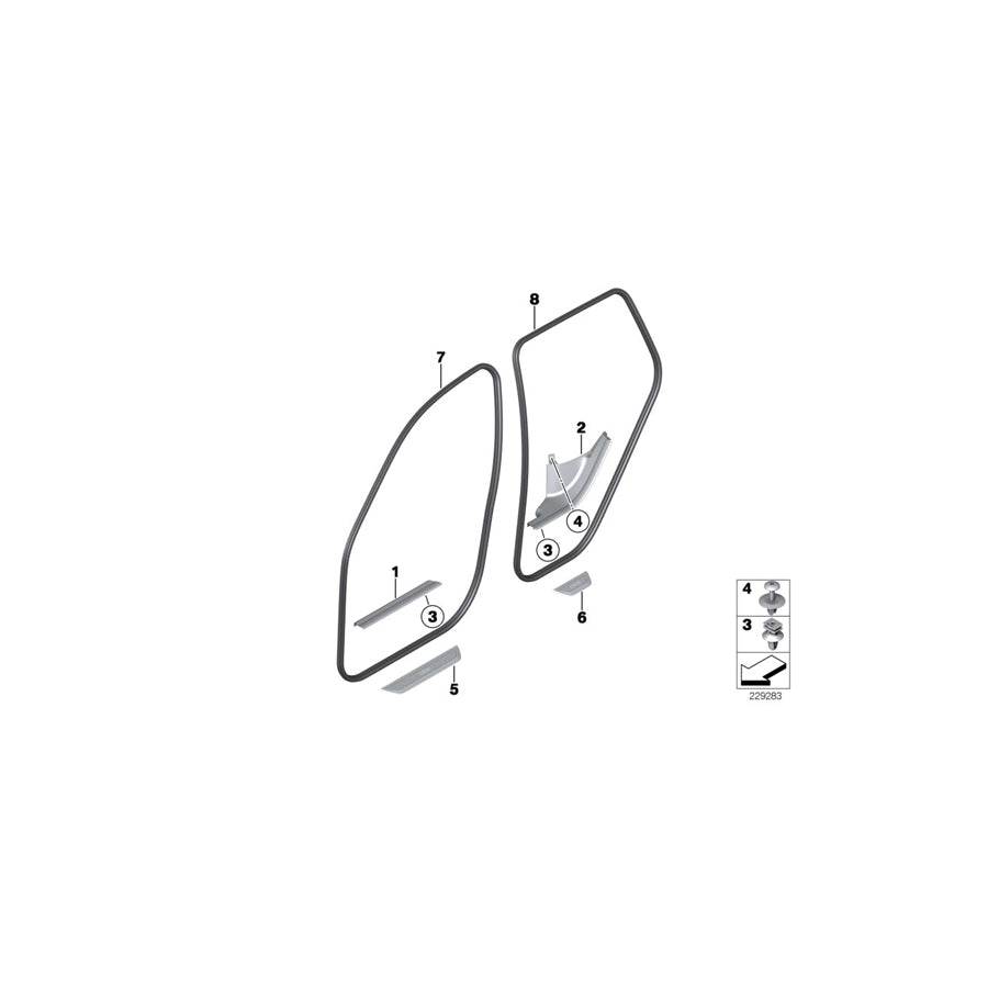 Genuine BMW 51478060407 F25 F26 M Entry Panel, Rear M (Inc. X3) | ML Performance US Car Parts