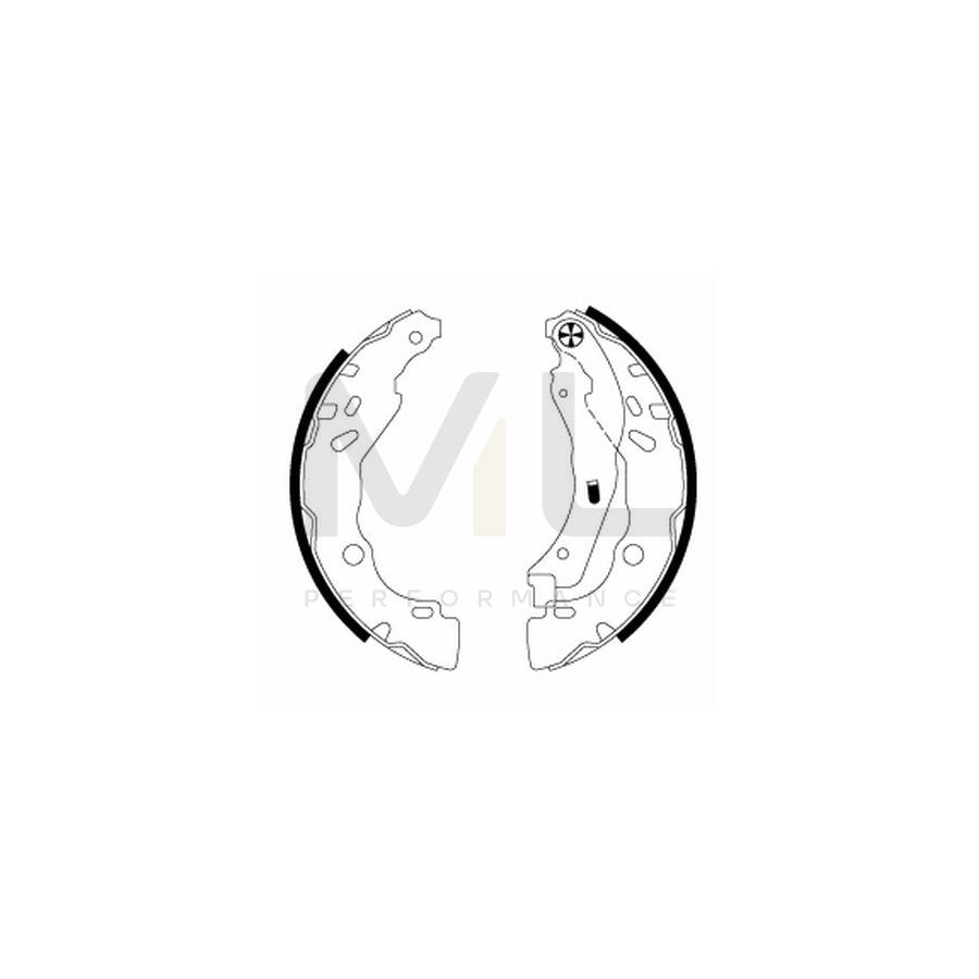 TEXTAR 91077100 Brake Shoe Set with handbrake lever | ML Performance Car Parts