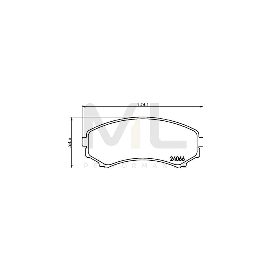 TEXTAR 2406601 Brake pad set not prepared for wear indicator | ML Performance Car Parts