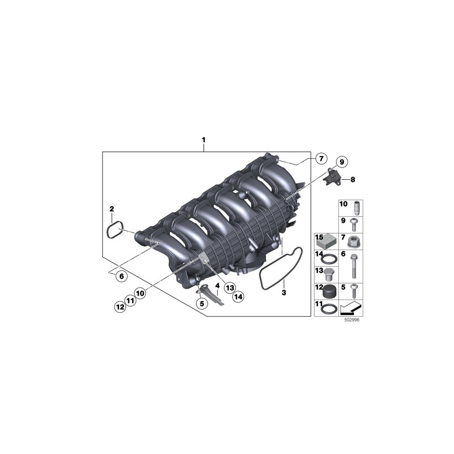 Genuine BMW 11008431814 Pressure Hose Assy ENGINE BRIDGE (Inc. M4 GT4) | ML Performance US Car Parts