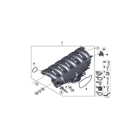 Genuine BMW 11008431814 Pressure Hose Assy ENGINE BRIDGE (Inc. M4 GT4) | ML Performance US Car Parts