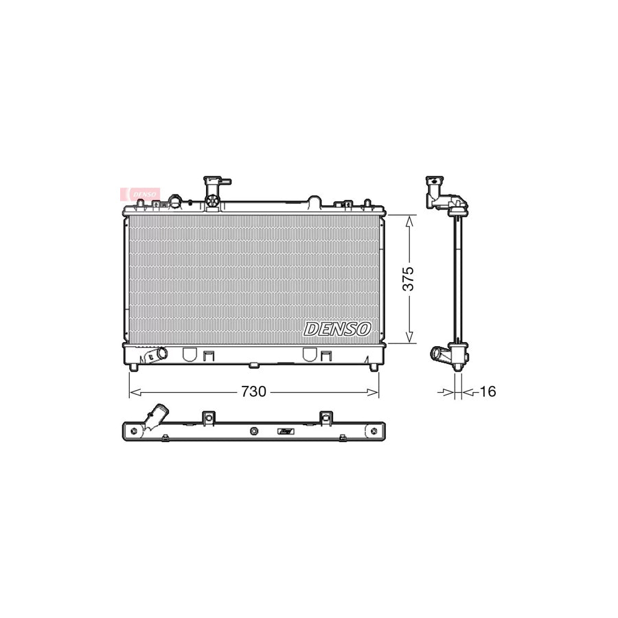 DENSO DRM44037 Engine Radiator for Mazda 6