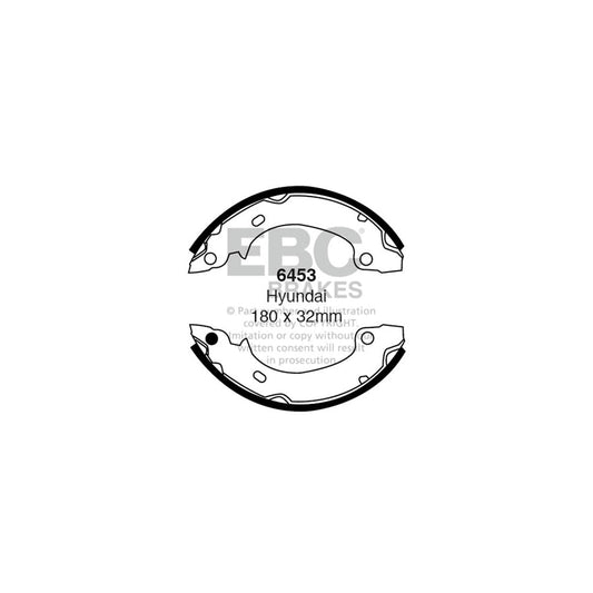EBC 6453 Hyundai Rear Brake Shoes (Inc. Pony X2 & S Coupe) 1 | ML Performance US Car Parts