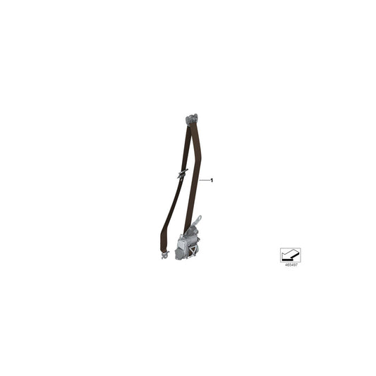 Genuine BMW 72117988886 G12 G11 Upper Belt, Front Right RAUCHWEIß (Inc. M760iX, 740eX & 740iX) | ML Performance US Car Parts