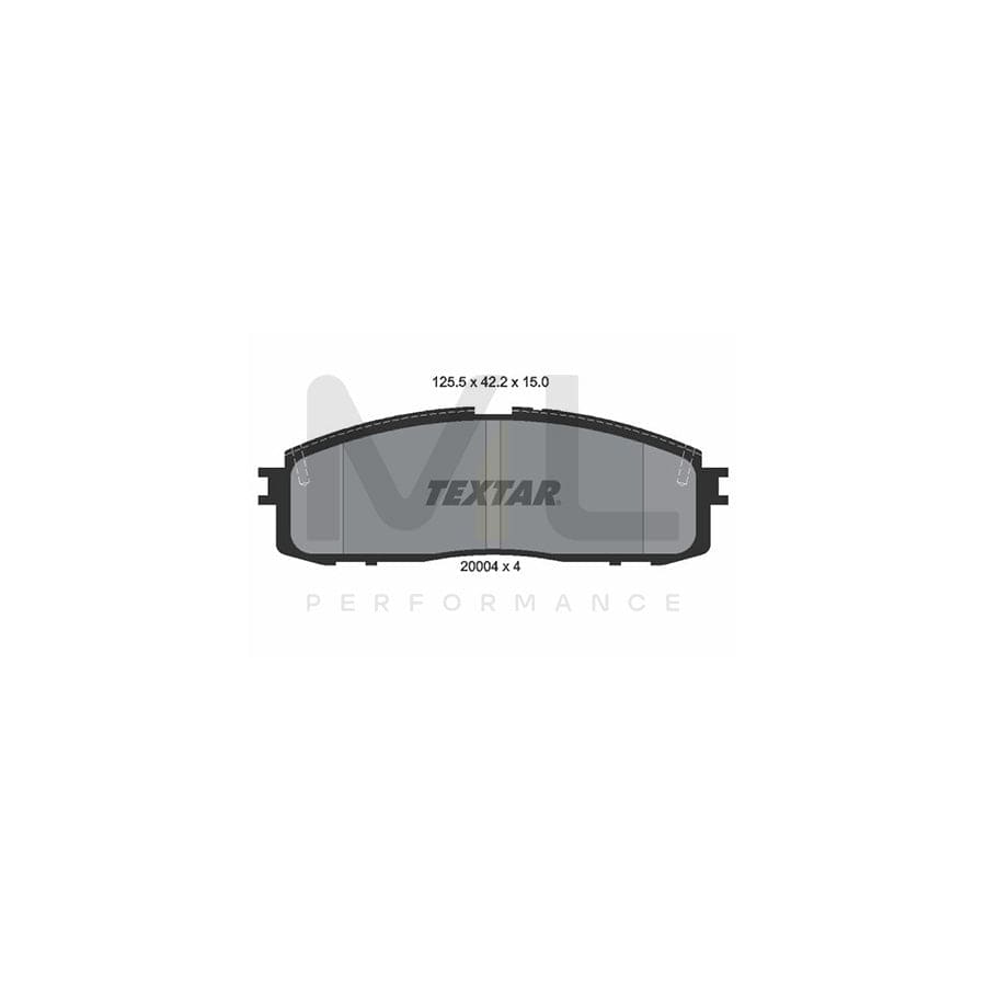 TEXTAR 2000401 Brake pad set not prepared for wear indicator | ML Performance Car Parts